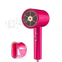 (do Not Sell On Amazon) Water Ionic Hair Dryer, 1800w Blow Dryer With Magnetic Nozzle, 2 Speed And 3 Heat Settings, Powerful Low Noise Fast Drying Travel Hair Dryer For Home, Travel And Salon Rt - Pink