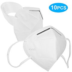 10 Pcs Disposable Kn95 Mask Ffp2 Soft Breathable Protective Mask 95% Filtration Safety Masks - White