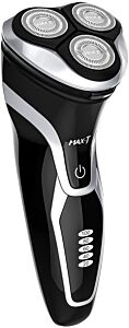 Electric Razor, Max-t Corded And Cordless Rotary Shaver For Men With Pop Up Trimmer,ipx7 100% Waterproof Wet Dry (7109 With Wall Adapter) Yf - Black