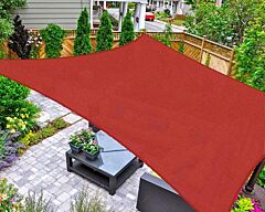 8' X 12' Rectangular Sun Shade Sail Uv Block Canopy For Outdoor,sand - Red
