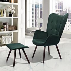 Velvet Leisure Chair - Green