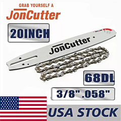 20 Inch 3/8 .058 68dl Saw Chain And Guide Bar Combo For Joncutter G5800 Chainsaw - 20inch