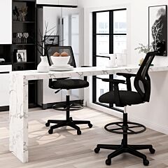 Dr Home Office Chair, Comfortable Mid Black Task Chair, C-1702-f-bk - Black