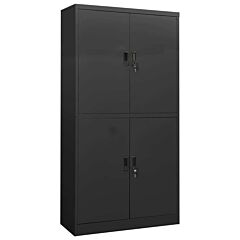 Office Cabinet Anthracite 35.4"x15.7"x70.9" Steel - Anthracite