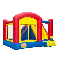 157.2 X 141.6 X 110.4" Slide Inflatable Bounce House Castle Moonwalk Jumper Bouncer - Yellow