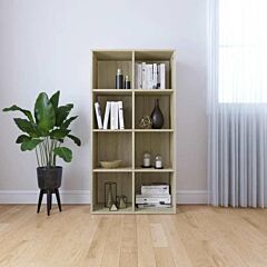 Book Cabinet/sideboard Sonoma Oak 26"x11.8"x51.2" Chipboard - Brown