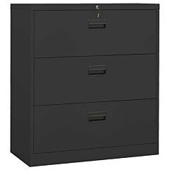 Filing Cabinet Anthracite 35.4"x18.1"x40.6" Steel - Anthracite