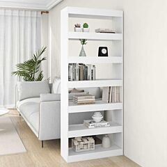 Book Cabinet/room Divider White 31.5"x11.8"x78" Chipboard - White