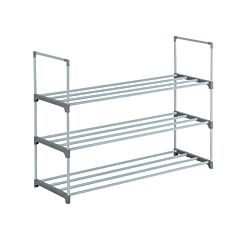3 Tiers Shoe Rack Shoe Tower Shelf Storage Organizer For Bedroom, Entryway, Hallway, And Closet Gray Color Rt - Gray