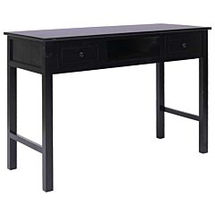 Writing Desk Black 43.3"x17.7"x29.9" Wood - Black