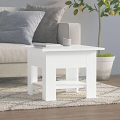 Coffee Table White 21.7"x21.7"x21.7" Chipboard - White