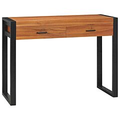 Desk With 2 Drawers 39.4"x15.7"x29.5" Recycled Teak Wood - Brown