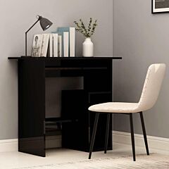 Desk High Gloss Black 31.5"x17.7"x29.1" Chipboard - Black