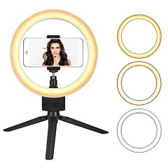 9" Dimmable Led Ring Light W/ Tripod Phone Selfie Camera Studio Photo Video Makeup Lamp - White