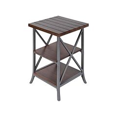 Plywood End Table - Brown