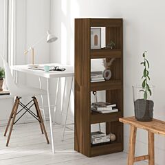 Book Cabinet/room Divider Brown Oak 15.7"x11.8"x53.1" - Brown