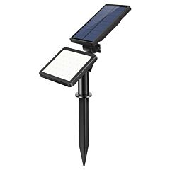48 Leds Solar Spotlight Outdoor Light Sensor Wall Lawn Garden Lamp Waterproof Sos Flash - Black