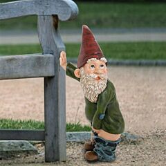 Naughty Garden Gnome Peeing Resin Garden Dwarf Statue Lawn Ornaments Home Decor - As Photo Shows