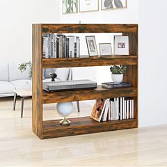 Book Cabinet/room Divider Smoked Oak 39.4"x11.8"x40.6" - Brown