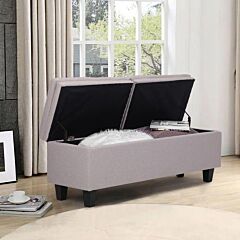 53'' Wide Tufted Rectangle Storage Ottoman - Grey