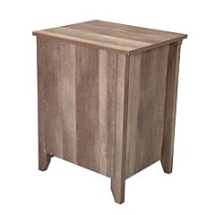 Rustic Style Traditional Wood Nightstand With 1 Drawer And Storage Shelf - Light Brown - Light Brown