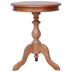 Side Table Natural 19.7"x19.7"x25.6" Solid Mahogany Wood - Brown