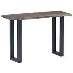 Console Table Gray 45.3"x13.8"x29.9" Solid Acacia Wood And Iron - Grey