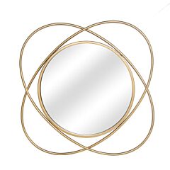 Free Shipping Iron Wall Mirror Decorative Mirror 22inch,gold  Yj - Gold
