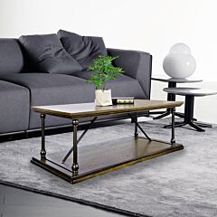 4 Legs Coffee Table With Storage - As Picture