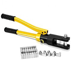 Crimper Tool 16 Ton Cable Lug Hydraulic Wire Terminal Crimper With Dies - As The Picture Shown