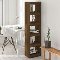Book Cabinet/room Divider Brown Oak 15.7"x11.8"x65.4" - Brown