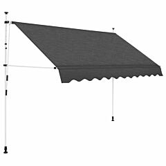 Manual Retractable Awning 118.1" Anthracite - Grey
