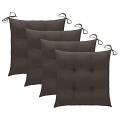 Chair Cushions 4 Pcs Taupe 15.7"x15.7"x2.8" Fabric - Taupe