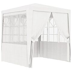 Professional Party Tent With Side Walls 6.6'x6.6' White 90 G/m2 - White