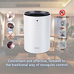 Electric Fly Bug Zapper Mosquito Insect Killer Led Light Trap Pest Control White - White