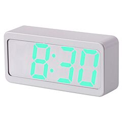 Digital Led Rgb Alarm Clock Temperature Display With 115 Colors White - White