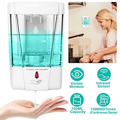 Automatic Soap Dispenser 700ml/29oz Wall Mounted Sensor Refillable Hand Gel Dispenser - White
