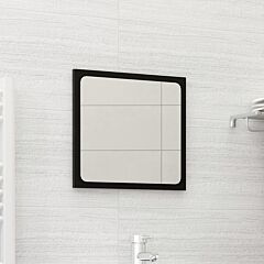 Bathroom Mirror Black 15.7"x0.6"x14.6" Chipboard - Black