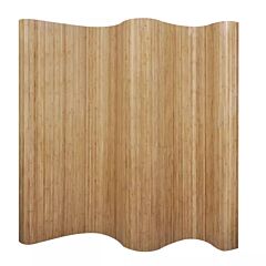 Room Divider Bamboo Natural 98.4"x65" - Brown