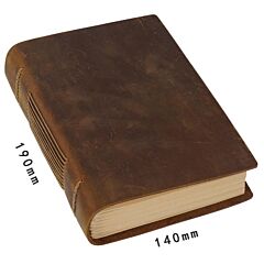 Original Handmade Sketchbook Cowhide Notebook Retro Leather Notebook Creative Notebook Diary - Brown