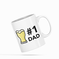 #1 Dad Beer Coffee Mug - One Size
