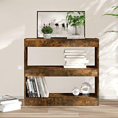 Book Cabinet/room Divider Smoked Oak 31.5"x11.8"x28.3" - Brown