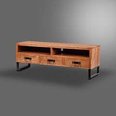 Solid Wood Tv Stand For Tvs Up To 65" - Brown