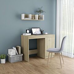 Desk Gray 39.4"x19.7"x29.9" Chipboard - Brown