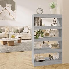 Book Cabinet/room Divider Gray Sonoma 31.5"x11.8"x53.1" Chipboard - Grey
