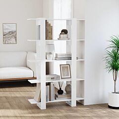 Book Cabinet/room Divider High Gloss White 39.4"x11.8"x63" - White