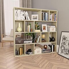 Room Divider/book Cabinet Sonoma Oak 43.3"x9.4"x43.3" Chipboard - Brown