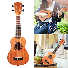 21 Inch Ukulele 4 Strings Hawaiian Guitar For Kids Adults Beginners - Wooden