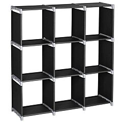 3tier 9 Compartment Storage Cube Closet Organizer Shelf 9 Cubes�bookcase Storage - Black