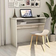 Desk High Gloss White 35.4"x19.7"x29.1" Chipboard - White